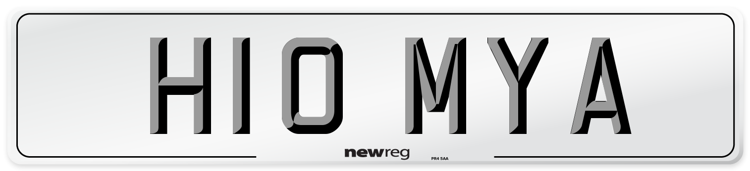H10 MYA Number Plate from New Reg